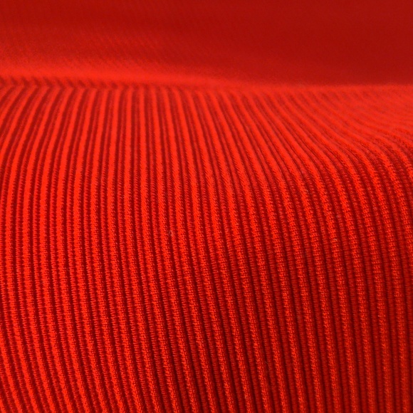 Red Ribbed Mini Dress - Picture 3 of 7